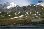 Peaks, River, Marsh Marigolds, Engstligen Alp, Switzerland