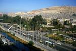 View from Hotel - River & Main Road, Damascus, Syria