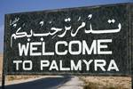 Board - 'Welcome', Palmyra, Syria