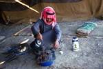 Bedouin Pouring Tea, Desert Castles - Qasr Amara, Jordan