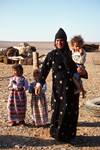 Bedouin Woman & Children, Desert Castles - Qasr Amara, Jordan