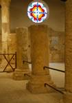 Church Interior, Columns & Stained Glass, Mount Nebo, Jordan