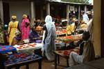 Sedhiou, Senegal, Food Stalls & People