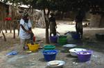Mandingo Village, Senegal, Women Washing Clothes