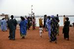 Sedhiou, Senegal, People Going Onto Ferry