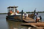 A Village, Gambia, Ferry, Cargo Coming Off