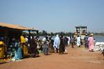 A Village, Gambia, Stalls & People at Ferry