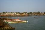 Barra, Gambia, Boats & House from Ferry