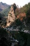 Back from Singhunga - River & Sunlit Rocky Peak, Soraksan, Korea