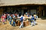 Children Turning Millstone, Korean Folk Village, Korea