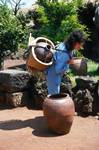 Sculpture Park - Girl Demonstrating Emptying Jar, Chedju Island, Korea