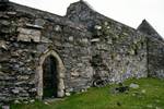 The Priory - Doorway, Wall & Flowers, Oronsay, Scotland