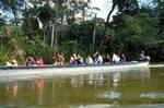 Passing Canoe, River San Pedro, Guatemala