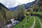 Path, Blossom & River, El Serrat, Andorra