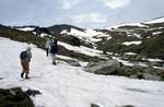 Crossing Snow Patches, Above Soldeu, Andorra