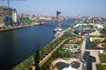 View from Top of Clydesdale Bank Tower - View Up River Clyde, Glasgow Garden Festival, Scotland