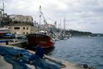 Harbour, Man & Nets, Mahon, Minorca, Spain