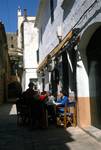 Narrow Street & Group, Ciudadella, Minorca, Spain