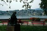 Lakeside - Statue & Seats, Lugano, Italy