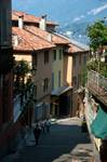 Looking Down Steep Street, Lake Como - Bellagio, Italy