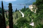Garden of Villa Sorbelloni - Looking Down on Villa & Terraces, Lake Como - Bellagio, Italy