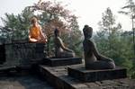 2 Buddhas & Girl, Borobodur, Indonesia