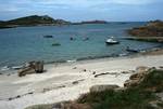 Sandy Bay, Looking to Lighthouse, St.Martin, Scilly