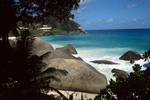 NW Coast - Rocks & Sea, Mahe, Visto do Mar, Seychelles