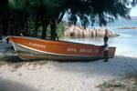 Boat & Little Boy, Curieuse, Seychelles