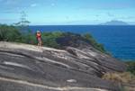Beryl on Rock, Sihouette on Horizon, Belombre, Seychelles