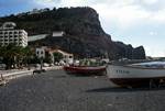 Boats on Sandy Beach, Rock, San Sebastian, La Gomera, Canary Islands