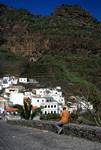 Houses & Rocky Mountain, Agula, La Gomera, Canary Islands