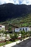 House, Looking to Mountain, Plaza de la Candelaria, El Hierro, Canary Islands