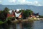 Batak House from Lake, Lake Toba, Tuk Tuk, Indonesia - Sumatra