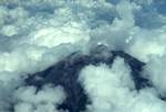 Volcano in Cloud, From Air, Indonesia - Sumatra