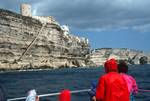 Genoan Tower, People on Boat, Bonifacio, France - Corsica