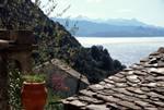 Rooftop, to Snowy Mountains, Nonza, France - Corsica