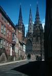 Street, Looking Up to Cathedral, Lichfield, England