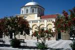 Church & Oleanders, Kalymnos, Greece