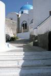 Stepped Street, Looking to Church, Lipsos, Greece