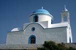 White Church, Blue Dome, Lipsos, Greece