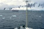 Approaching; Ship, Cuberville Island, Antarctica