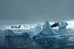 Triple Iceberg, Low Cloud, Paradise Bay, Antarctica