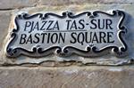 Street Sign Bastion Square, Mdina, Malta