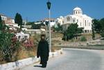 Priest & Church, Spetsai, Greece