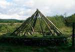 Reconstruction of Old Lake Dwelling, Galloway Forest, Scotland