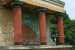 Knossos - Red Pillars & Bull Fresco, Crete, Greece