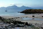 Sandy Bay, Looking to Rhum, Isle of Muck, Scotland