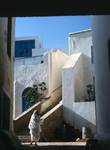 Alley, Veiled Woman, Sidi Bou Said, Tunisia