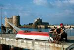 Castle, Red Boat, Old Man, Saida, Lebanon